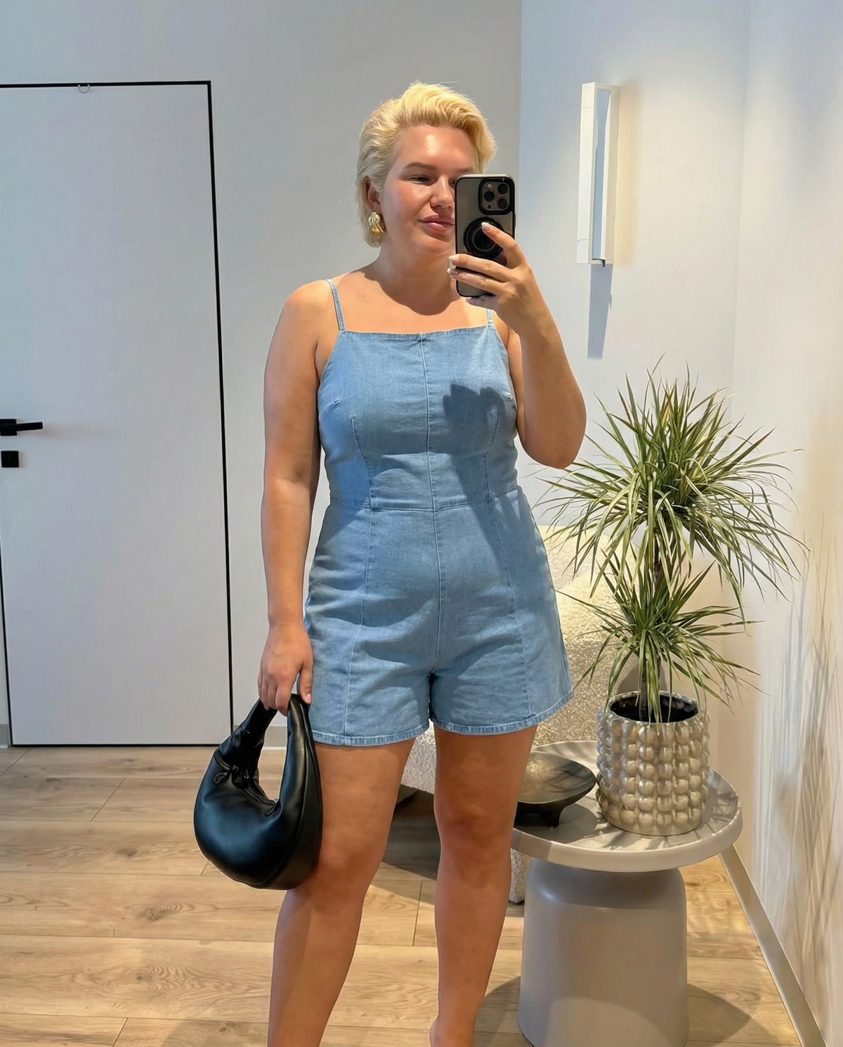 Margot | Denim Romper Light Blue Sleeveless A Line