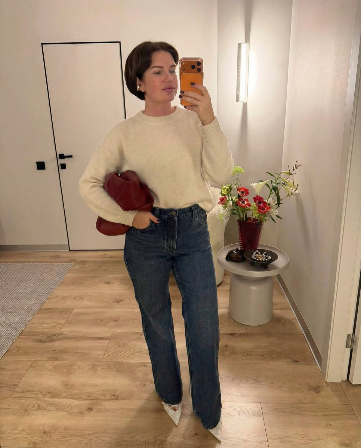 Vera | Crew Neck Sweater Cream Long Sleeve