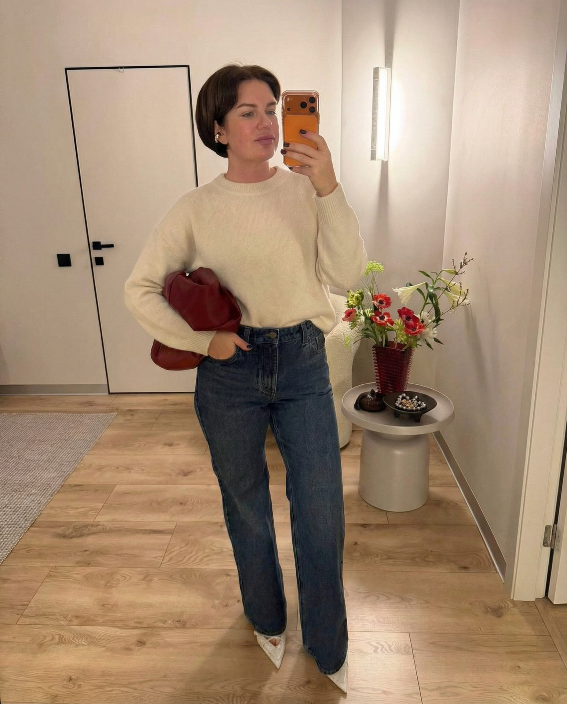 Vera | Crew Neck Sweater Cream Long Sleeve